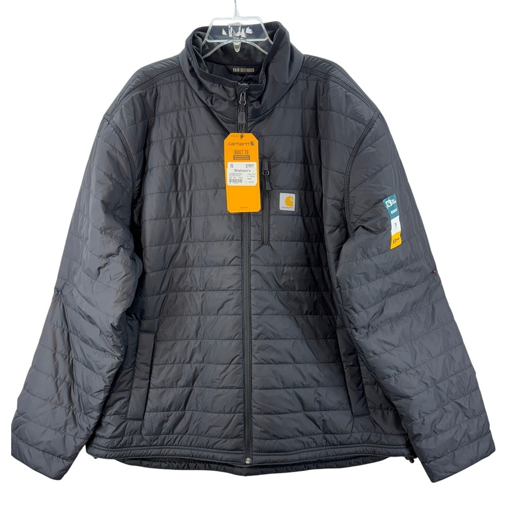 Carhartt Rain Defender Insulated Jacket Mens 2XL Tall Black OJ2208-M Relaxed Fit